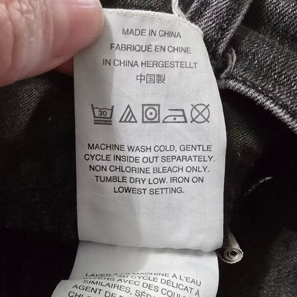 Madewell 9" Mid-Rise Skinny Jeans Button Through Edition In Berkeley Black Sz 31 - Picture 11 of 12